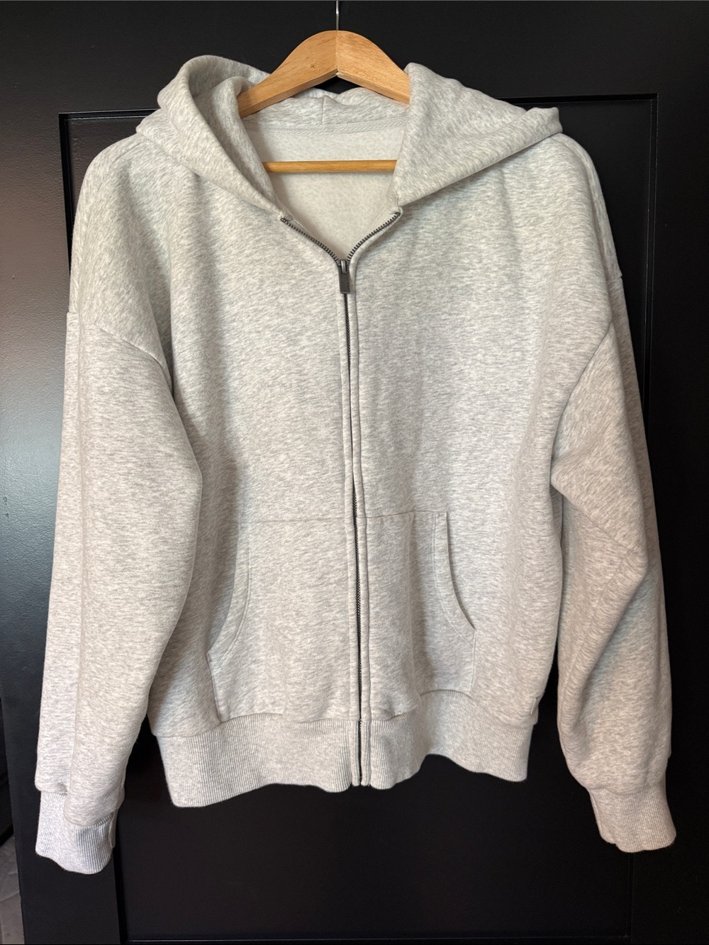 Vuori Heather Grey Full-Zip Hoodie
